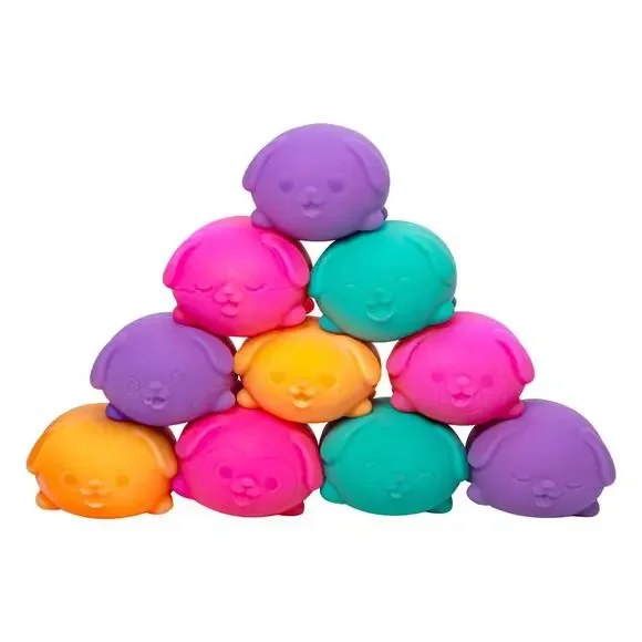 Schylling NeeDoh Teenie Funky Pup 3 Pack Squishy Ball Sensory Fidget Toy New - Picture 4 of 8